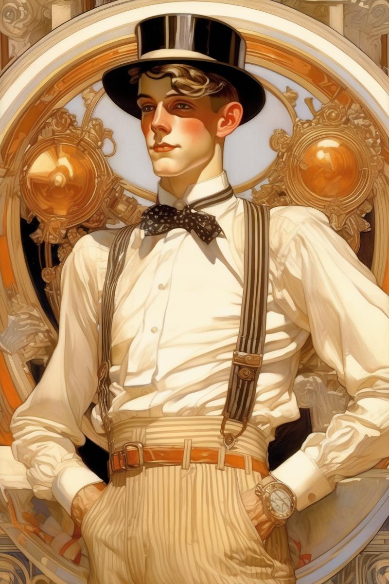 00217-2287181543-_lora_J.C. Leyendecker Style_1_J.C. Leyendecker Style - joseph Christian Leyendecker illustration representing Edwardian era cla.png